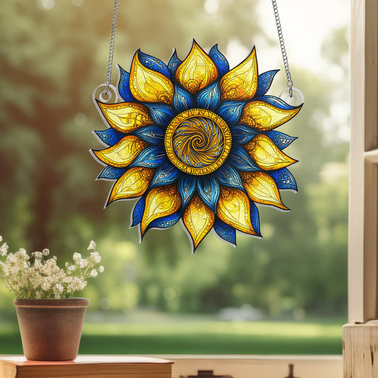 Sunflower Ukraine Peace For Ukraine Acrylic Suncatcher Window Hanging VTM1128NGT