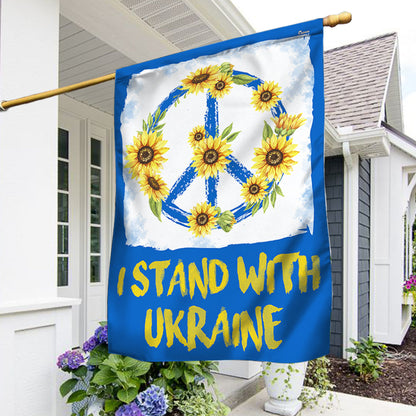 I Stand With Ukraine Peace Sign Support Ukraine Flag TQN4931NTH