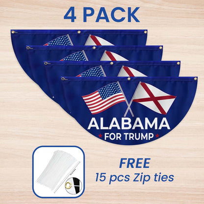 Alabama For Trump 2024 Non-Pleated Fan Flag MLN3405FL
