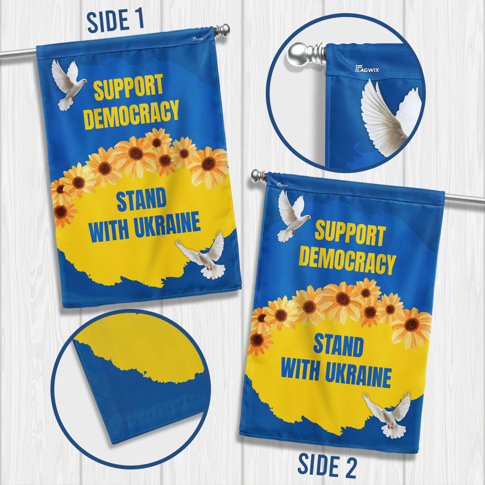 Stand with Ukraine Support Democracy Flag MLN5334PMN