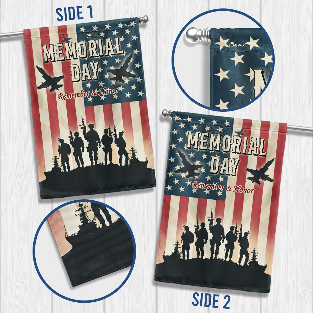 Memorial Day Remember And Honor Flag Veteran Flag PHB09LPN