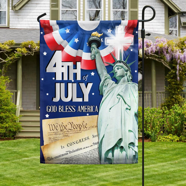 Flagwix American Flag - God Bless America Patriot Independence Day 4th of july Flag MLN1483F