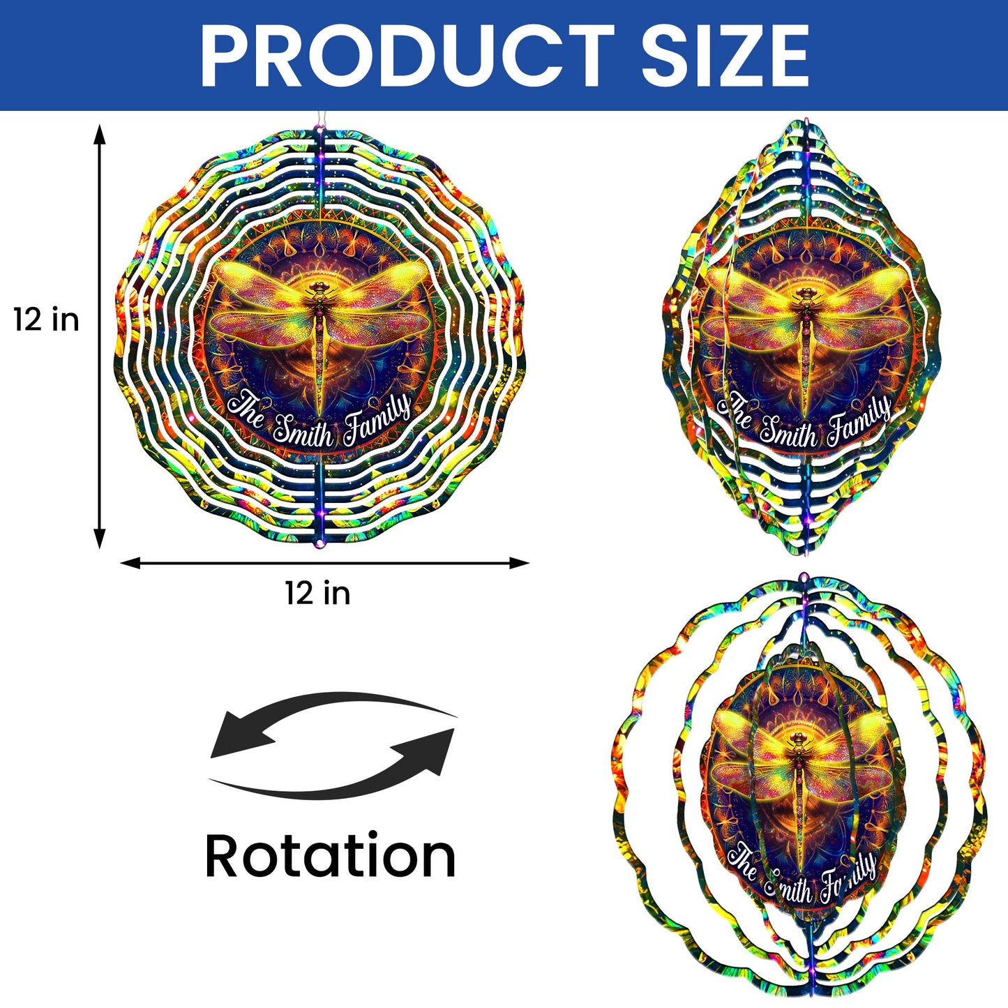 Personalized Mystical Dragonfly Wind Spinner MLN5189HVN