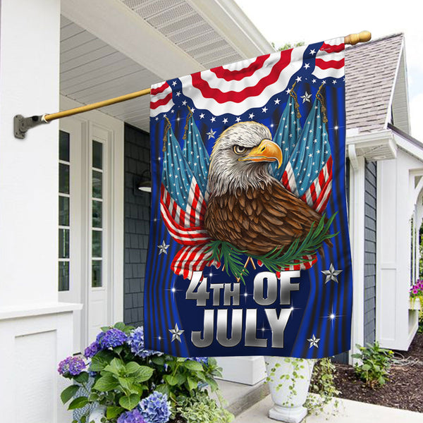Flagwix American Flag - Fourth of july Flag – Patriot Eagle Independence Day Double-Sided Flag