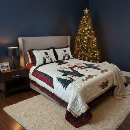 Frosty Friends 3-Piece Quilted Bedding Set NCU0DK2167