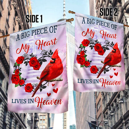 Cardinal Flag, A Big Piece Of My Heart Lives In Heaven QNN540Fv3