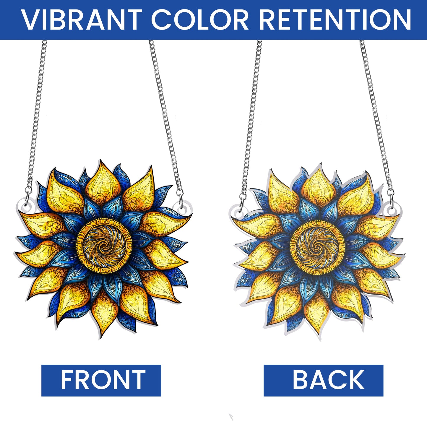 Sunflower Ukraine Peace For Ukraine Acrylic Suncatcher Window Hanging VTM1128NGT