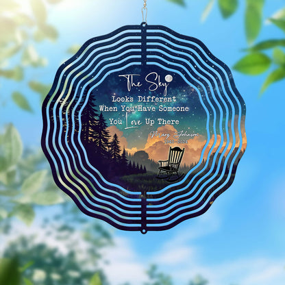Personalized Memorial The Sky Looks Different When You Have Wind Spinner TQN4833TNB