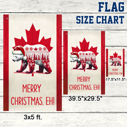Bear Christmas Canadian Flag TQN2076F