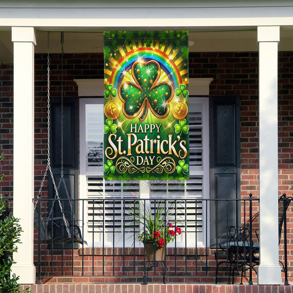 Shamrock Happy St. Patrick's Day Flag MLN5012F
