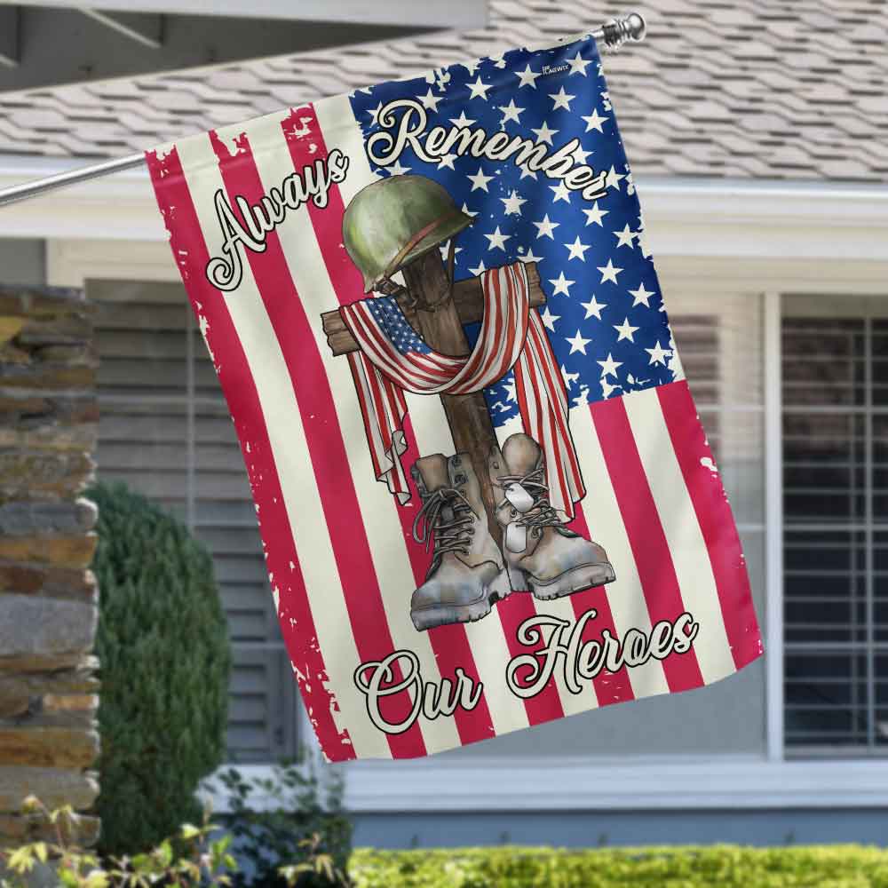 4th of july Independence Day Always Remember Our Heroes Veteran Flag MLN5862DNV