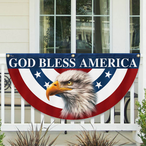 American Flag - Patriotic Eagle God Bless America Bunting