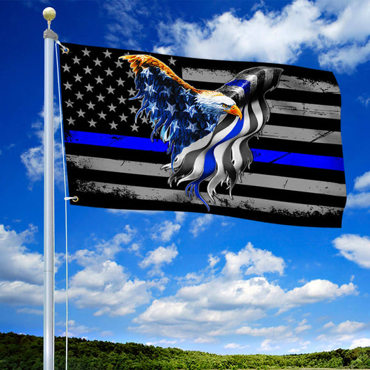 Back the Blue Flag – Thin Blue Line American Eagle Flag THB3440GF