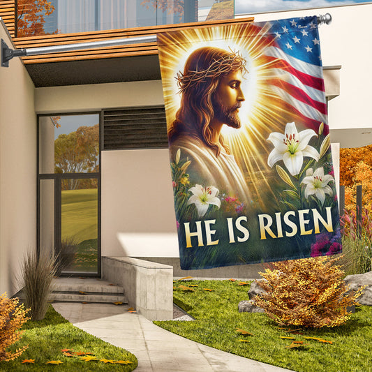 He is Risen Religious Easter Day Flag VTM1057NGT
