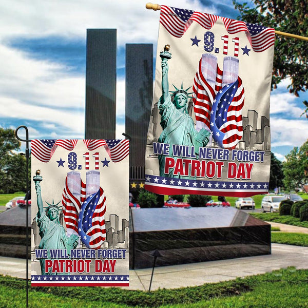 911 Patriot Day We Will Never Forget Twin Tower Memorial Flag MLN1628F