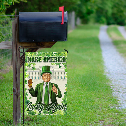 Make America Lucky Again Irish Saint Patrick's Day Trump Flag TQN4846HVN