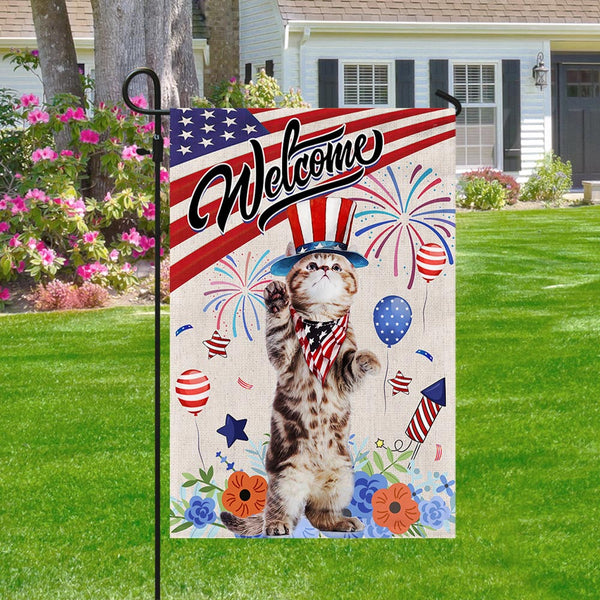 Flagwix American Flag - Patriotic Cat 4th Of july Flag TQN1230F