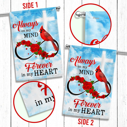 Cardinal Memorial Flag Always On My Mind Forever In My Heart MLN1945F