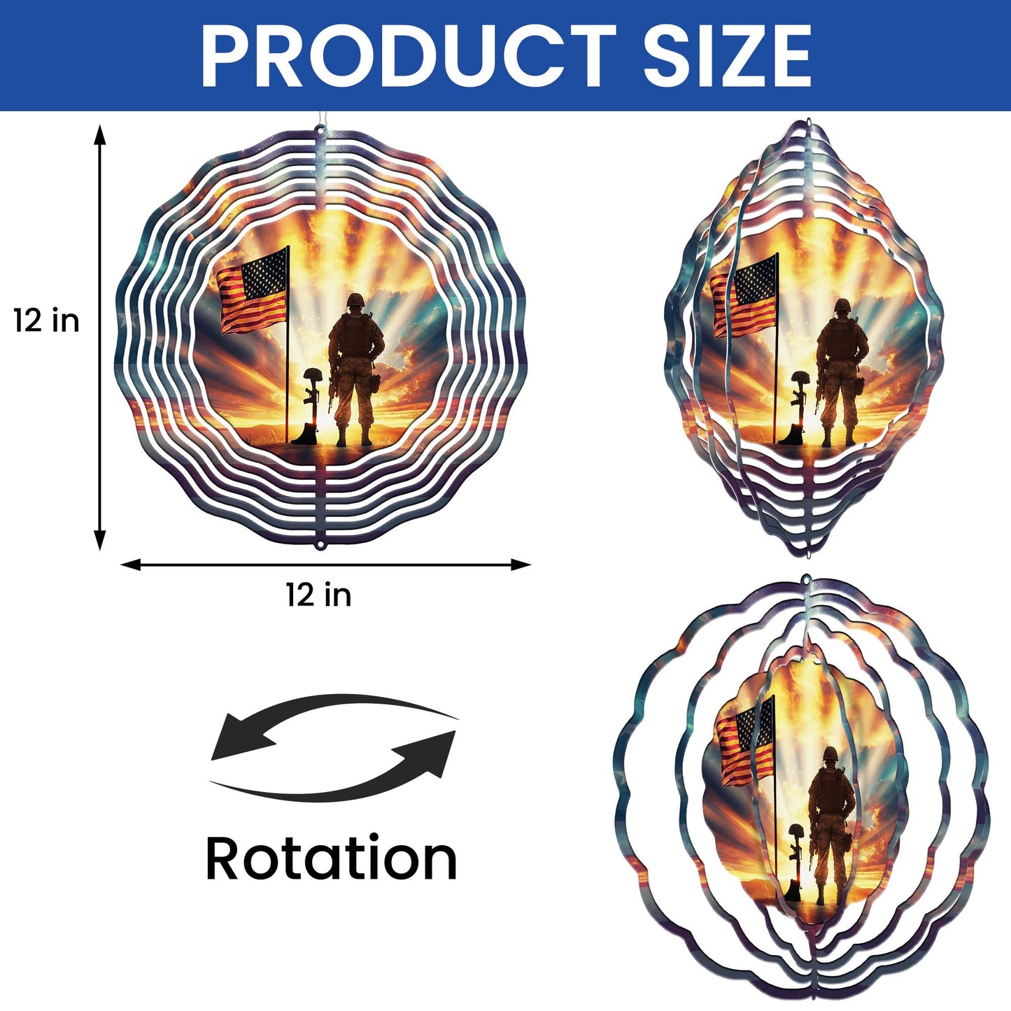Memorial Day U.S. Veteran Wind Spinner TQN4824NMQ