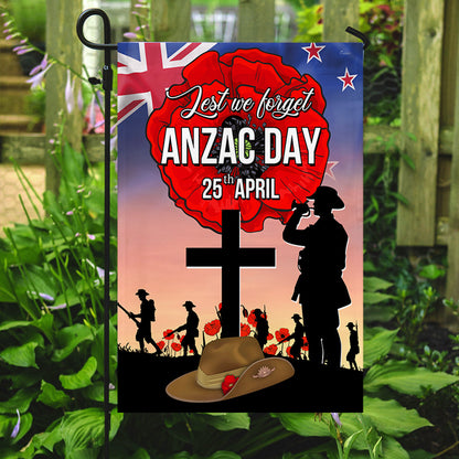 ANZAC Day Flag New Zealand Lest We Forget 25th April TQN1033F