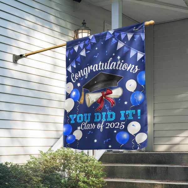 Congratulations You Did It, Happy Graduation 2025 Flag TPT2715TNB