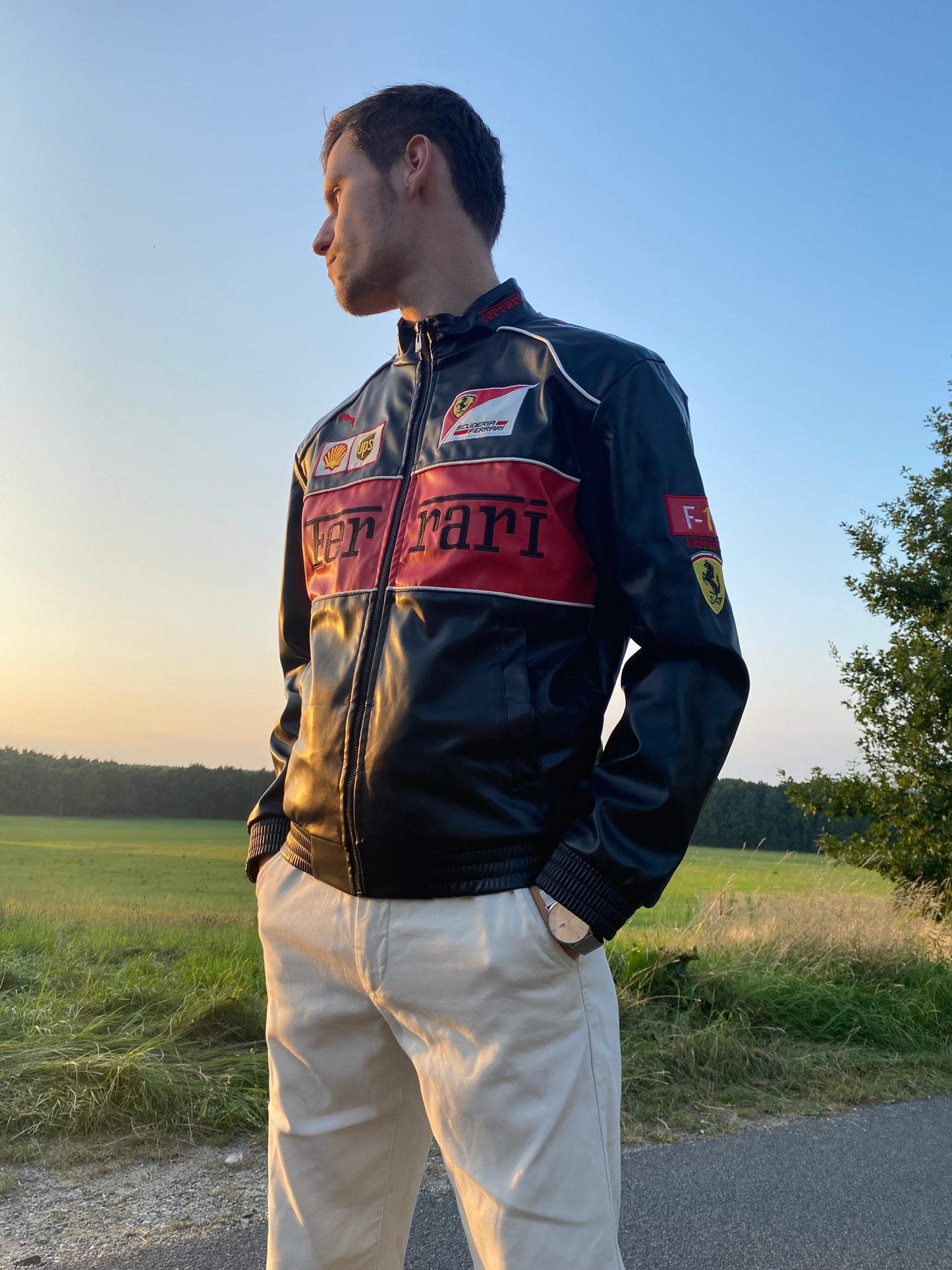 Ferrari Leather Vintage Racing Jacket