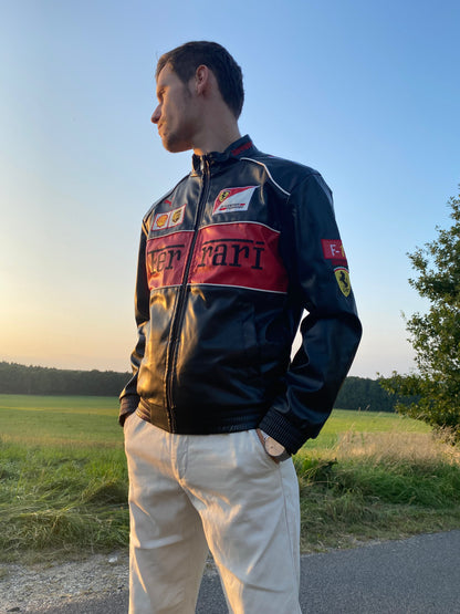 Ferrari Leather Vintage Racing Jacket