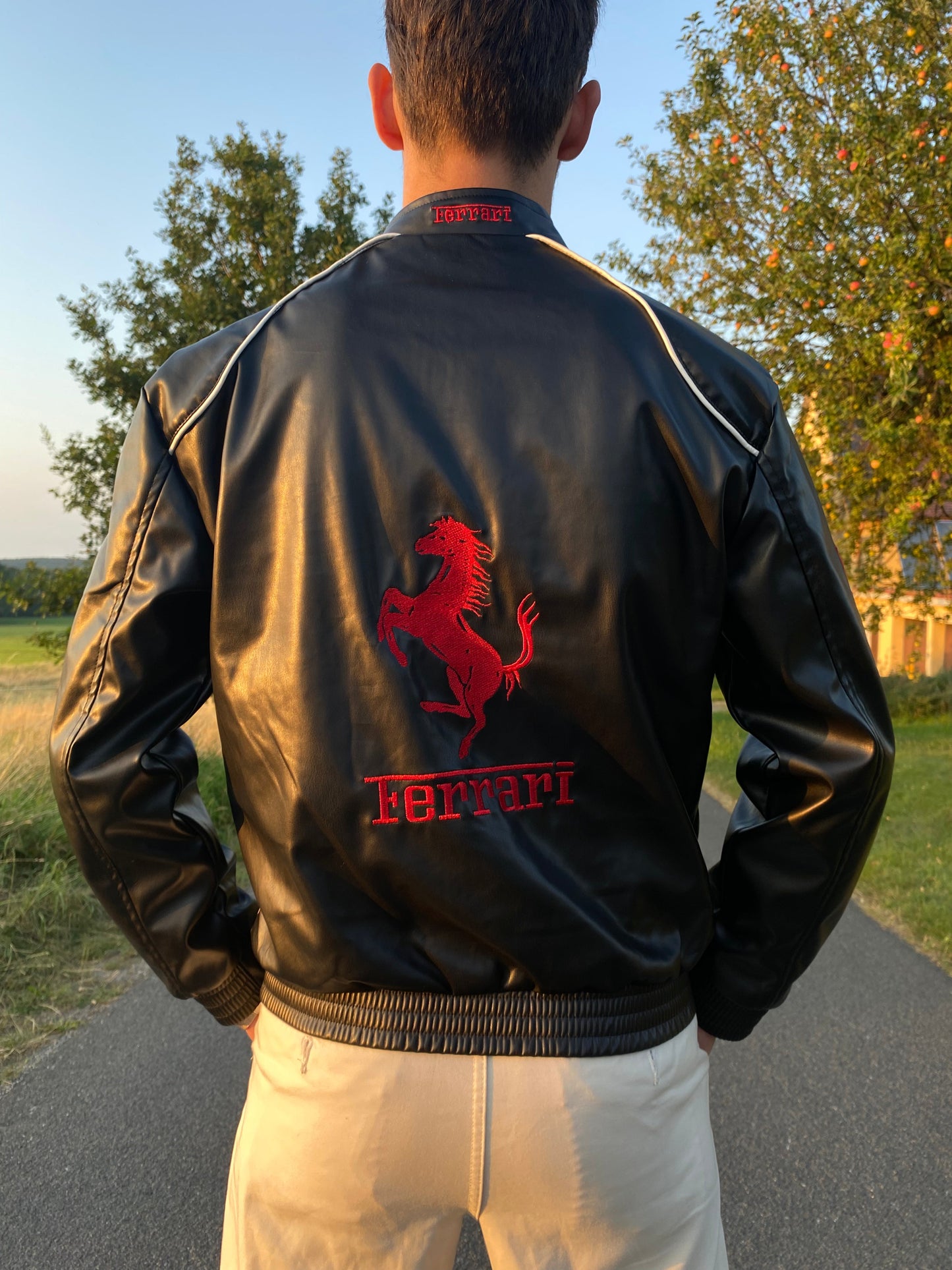 Ferrari Leather Vintage Racing Jacket