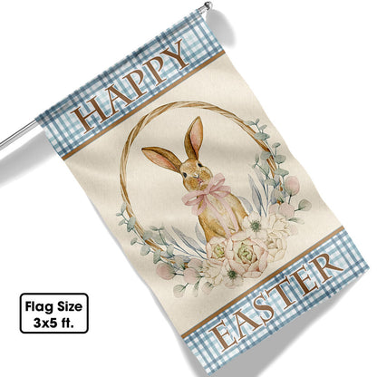 Bunny Easter Flag Floral Bunny Wreath TQN1060F