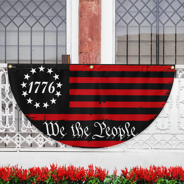 Flagwix American Flag - 1776 We The People 2nd Amendment Non-Pleated Fan Flag TQN3236FL