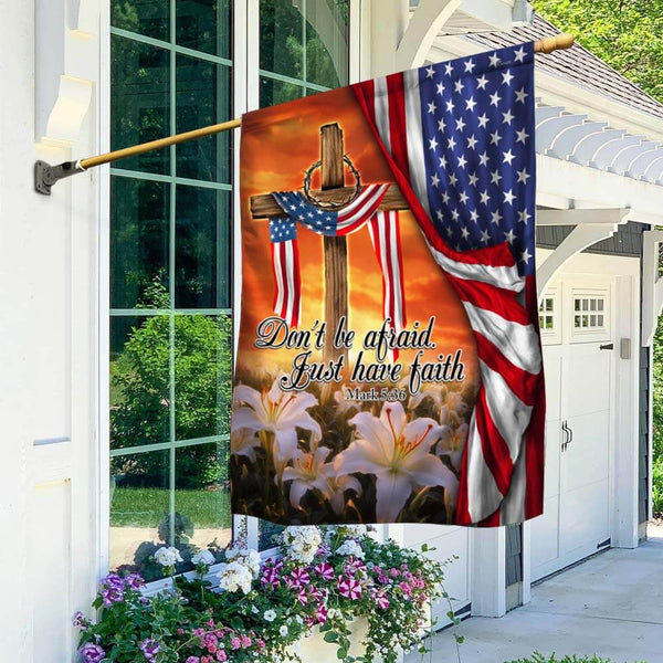 Flagwix American Flag - Just Have Faith The Old Rugged Cross. Christian Cross American Flag TPT926Fn
