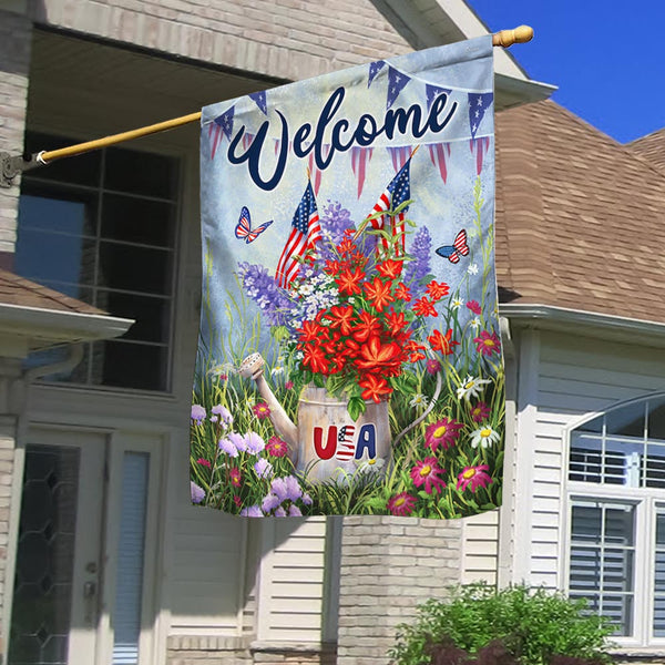 Flagwix American Flag - Patriotic Flower 4th Of july Flag TQN1220F