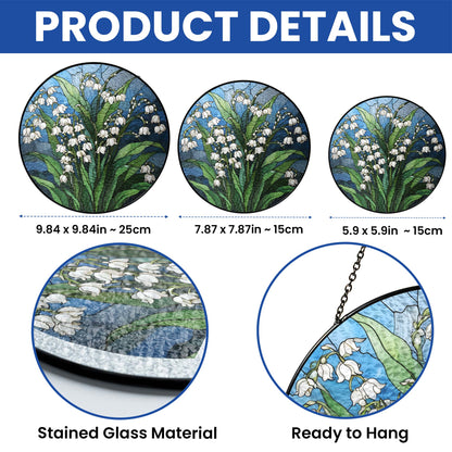 Lily of Valley Flower Stained Glass Suncatcher MLN4820TDH
