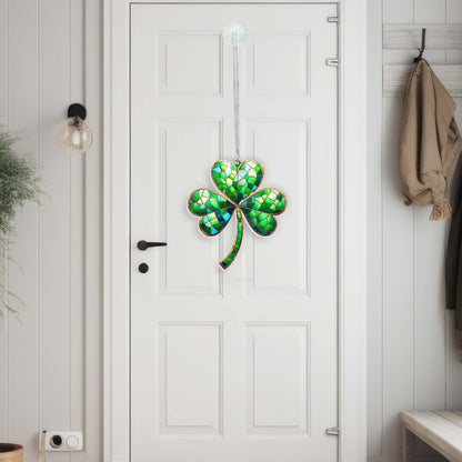 Shamrock Irish Green Clover St. Patrick's Day Ireland Suncatcher Hanging Window TQN5552TDH