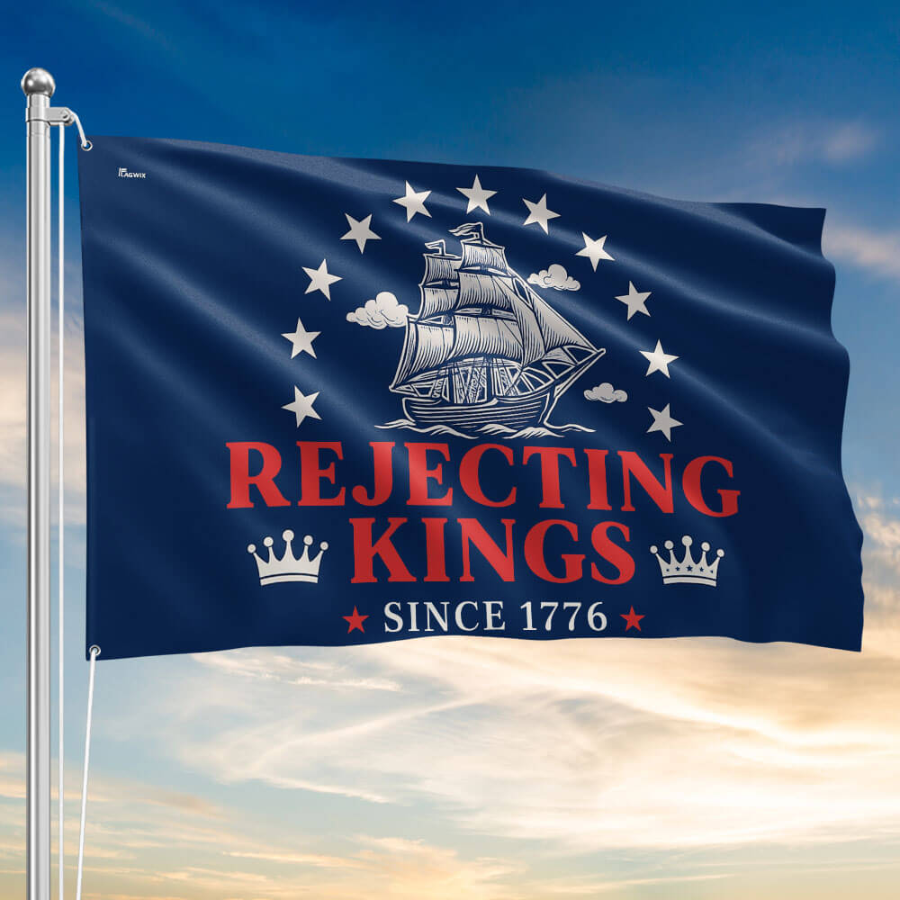 Rejecting Kings Since 1776 No Kings Grommet Flag TQN5656TNB