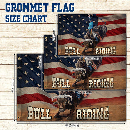 Bull Riding Grommet Flag LHA1749GF