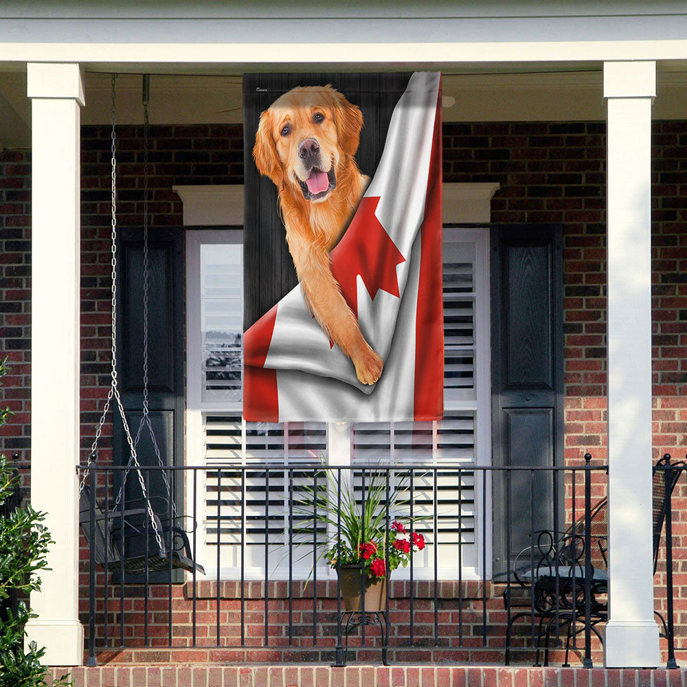 Canadian Dogs Golden Retriever Flag VTM1183TDH