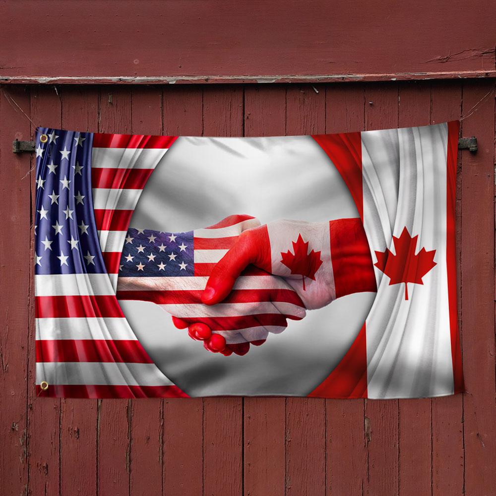 Canadian USA Friendship Grommet Flag QNK1043GFv1