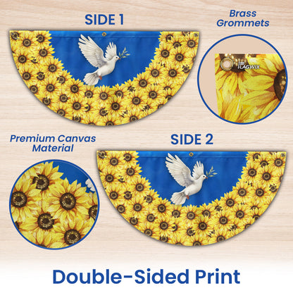 Peace For Ukraine Stand With Ukraine Non-Pleated Fan Flag TQN4937NTH