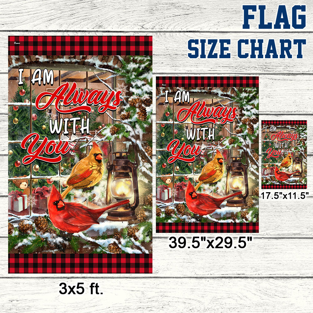 Cardinal Christmas I Am Always With You Flag MLN2016F