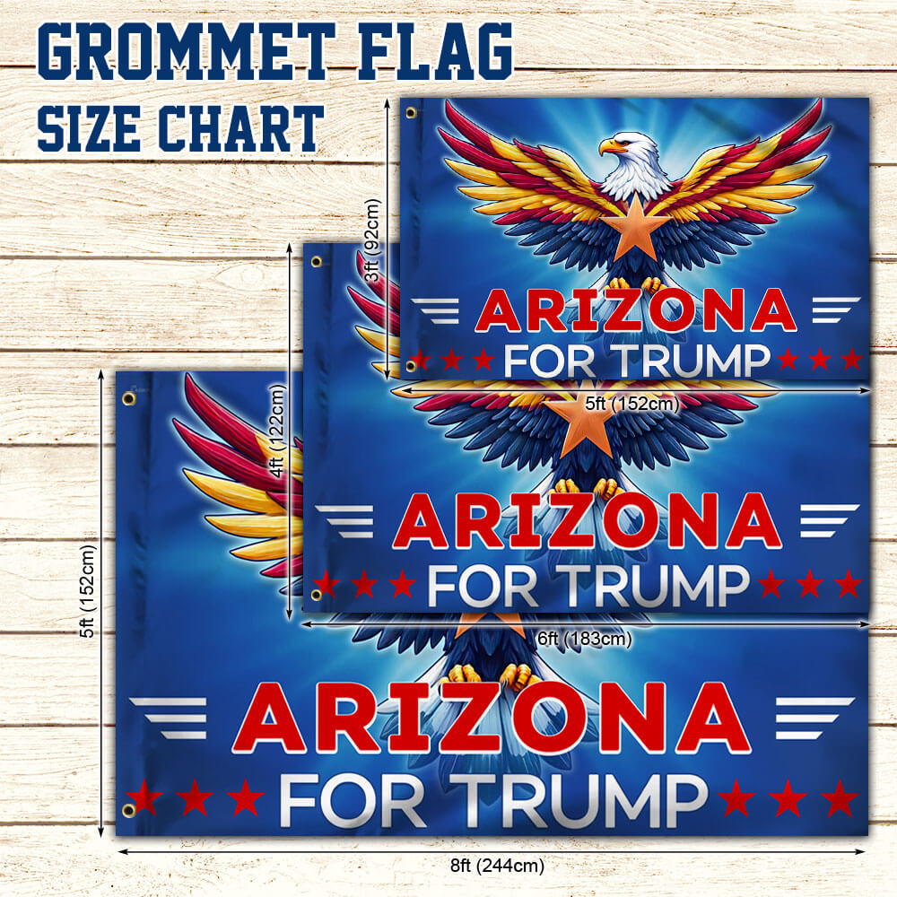 Arizona For Trump 2024 Grommet Flag TQN3204GFv2