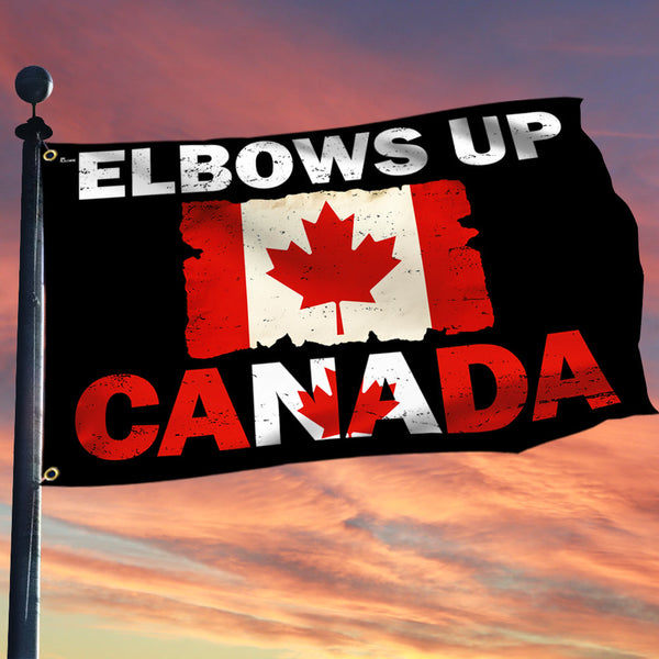 Elbows Up Canada True North Strong Grommet Flag MLN5418NTH