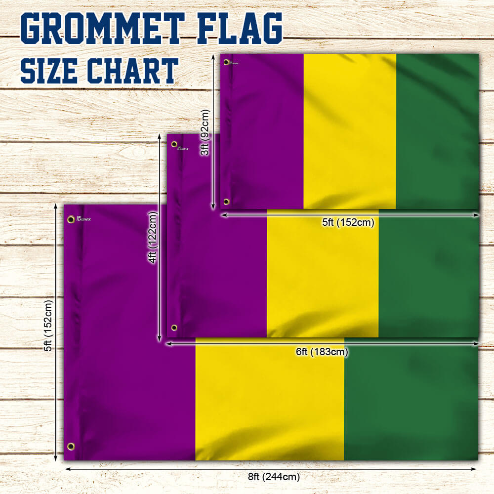 Mardi Gras Grommet Flag TPT2676GF