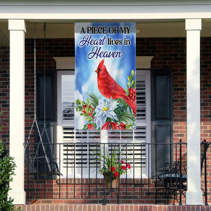 Cardinal A Piece Of My Heart Lives In Heaven Flag MLN1525F