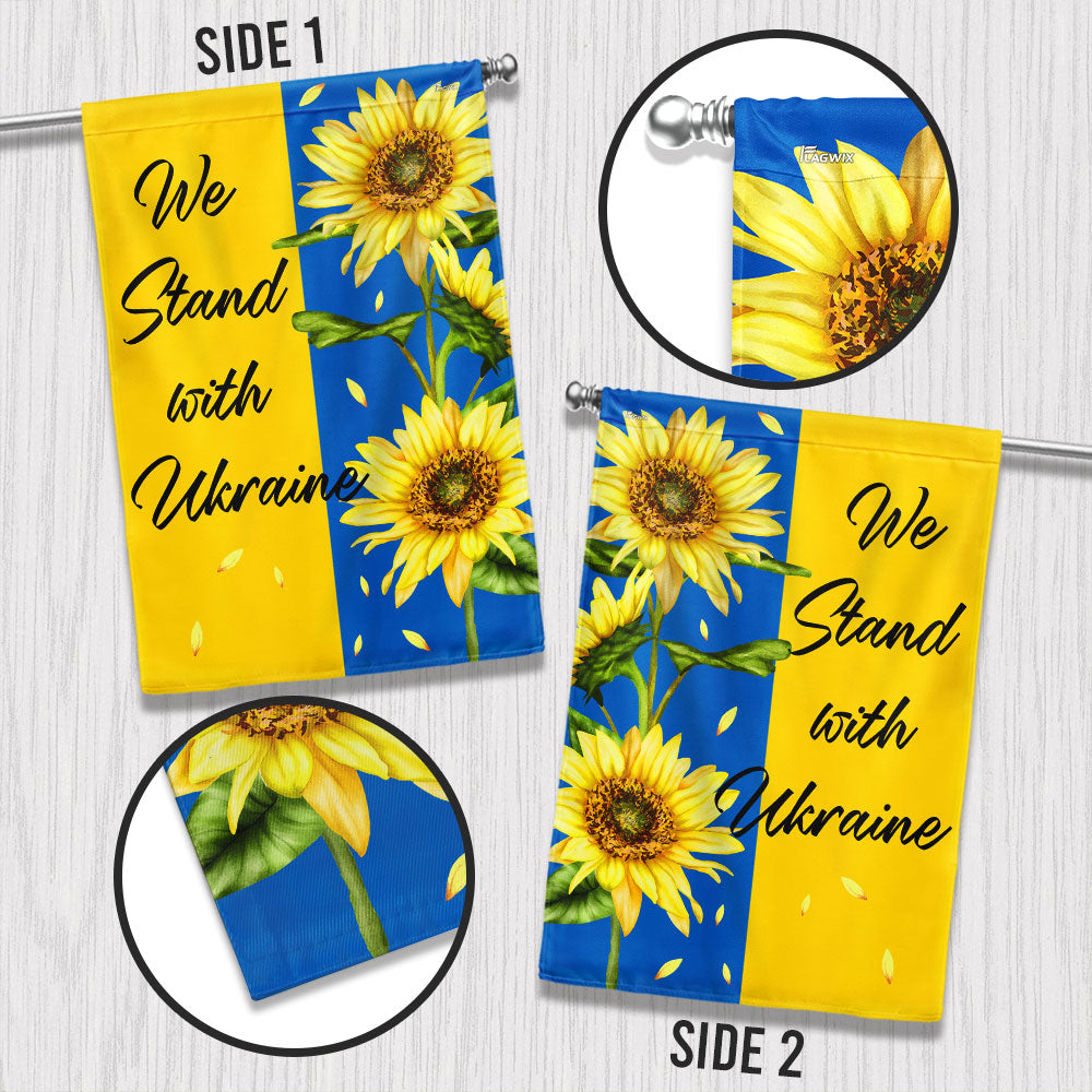 Support Ukraine Sunflower Flag We Stand With Ukraine Flag VTM1127LTH