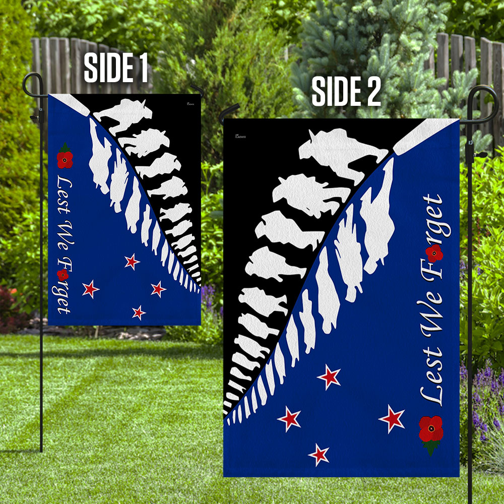 Anzac Day Flag New Zealand Lest We Forget LHA1748Fv1