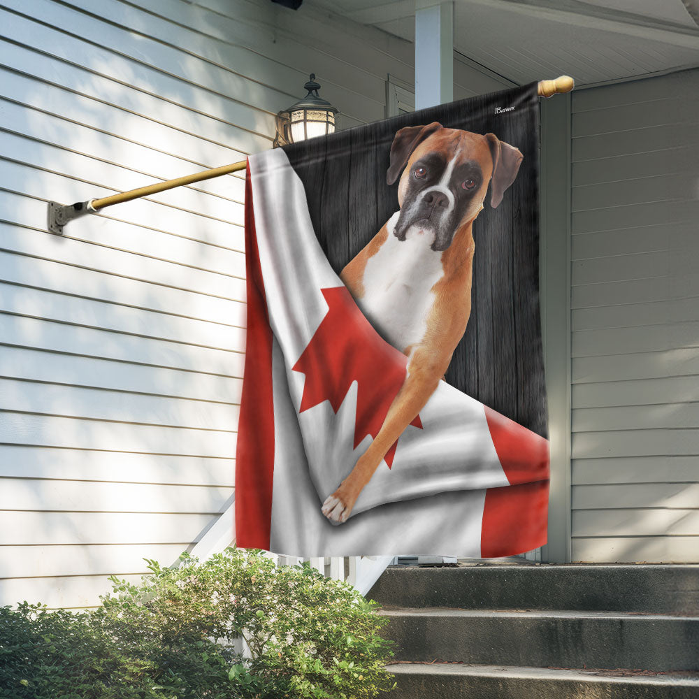 Canadian Dogs Boxer Dog Flag VTM1282TDH