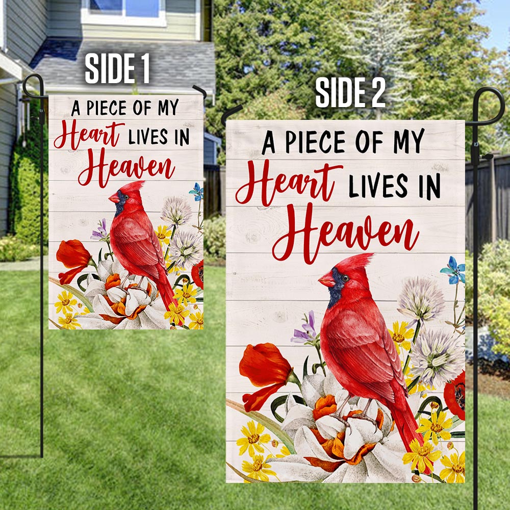 Cardinal A Piece Of My Heart Lives In Heaven Flag MLN1255F