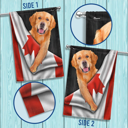 Canadian Dogs Golden Retriever Flag VTM1183TDH