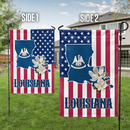 Louisiana State Magnolia American Flag MLN5918NTH